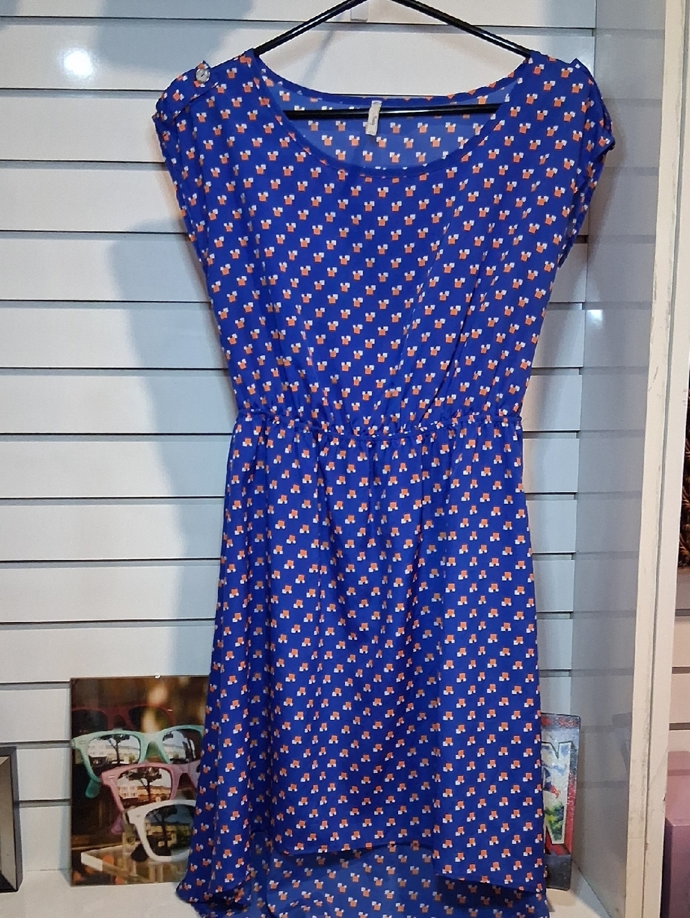 Trinity Blue and Orange Printed Top